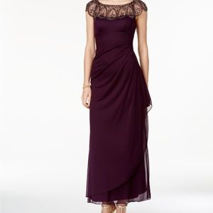 Plum Xscape evening gown